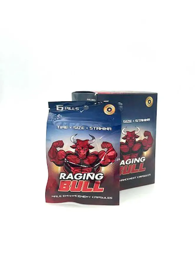 Male Sex Toys Cousins Group Raging Bull Male Enhancement 6 Ct Pills Per Sleeve 24 Sleeve Display Male Sex Toys Cousins Group Raging Bull Male Enhancement 6 Ct Pills Per Sleeve 24 Sleeve Display