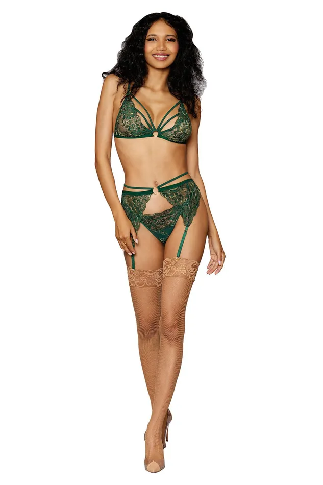 Male Sex Toys Dreamgirl Bralette With Garter Belt and GString One Size Evergreen Male Sex Toys Dreamgirl Bralette With Garter Belt and GString One Size Evergreen