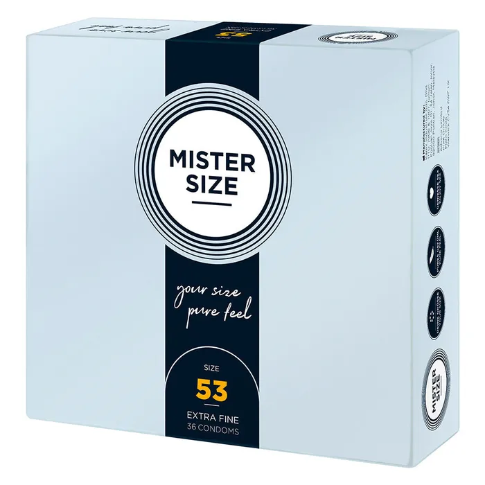 Mister Size 53mm Your Size Pure Feel Condoms 36 Pack Mister Size Male Sex Toys Mister Size 53mm Your Size Pure Feel Condoms 36 Pack Mister Size Male Sex Toys