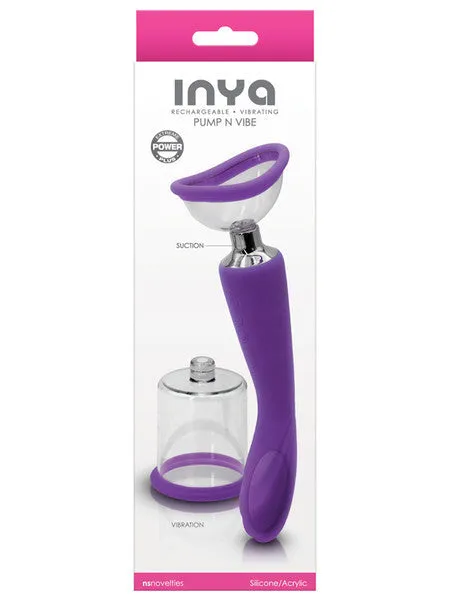 NS Novelties Vibrators INYA Pump and Vibe Purple NS Novelties Vibrators INYA Pump and Vibe Purple