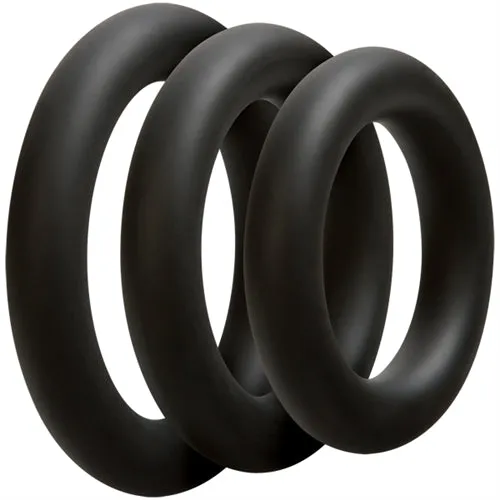 Optimale 3 C Ring Set Thick Black Doc Johnson Anal