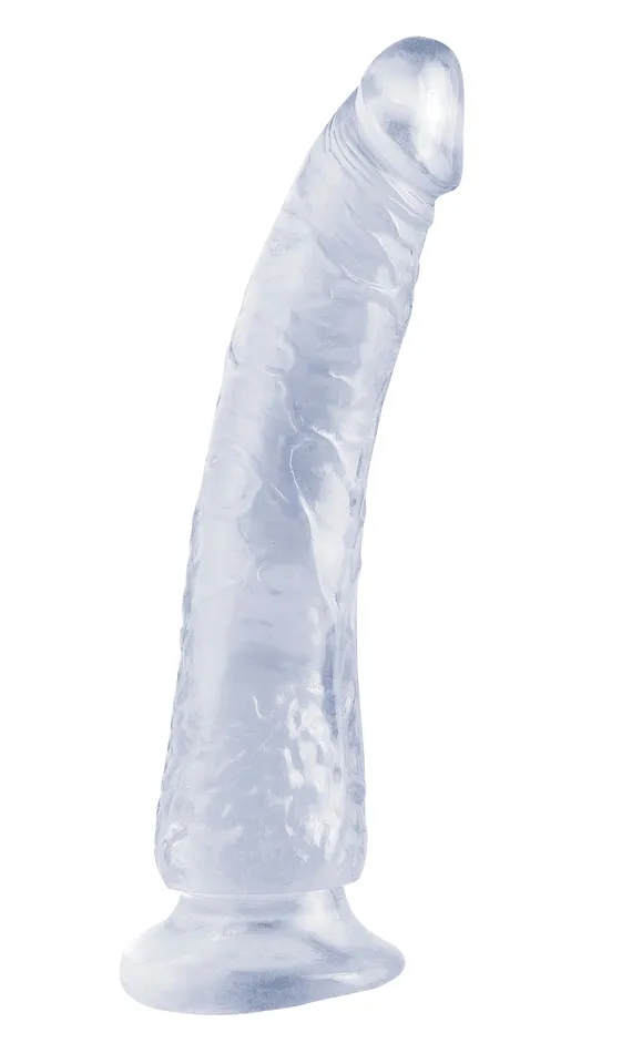 Pipedream Dildos Basix Rubber Works Slim 7 Inch With Suction Cup Clear