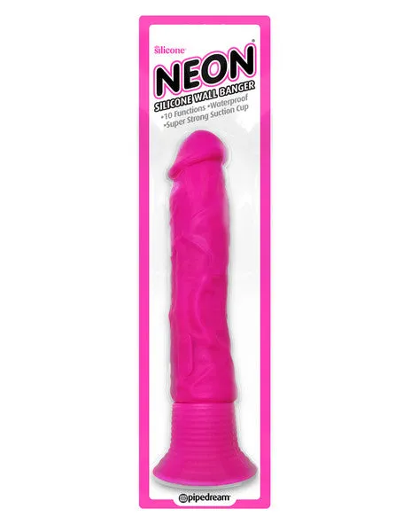 Pipedream Products Vibrators Neon Silicone Wall Banger Pink