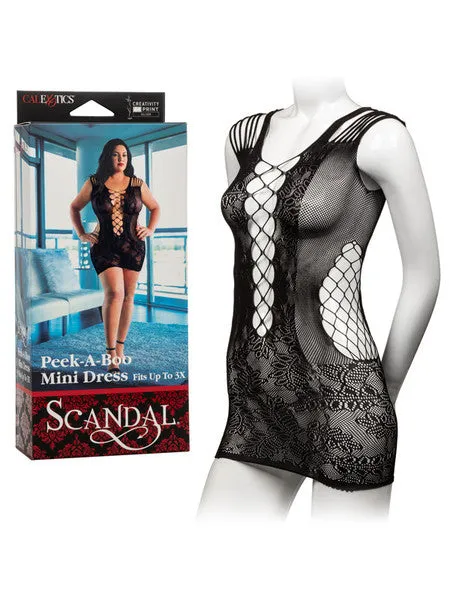 Plus Size CalExotics Scandal Plus Size PeekABoo Mini Dress