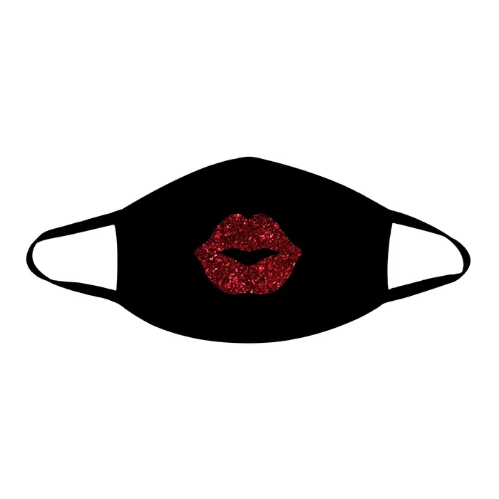 Pucker Up Red Glitter Lips Face Mask With Black Trim Sale Anal