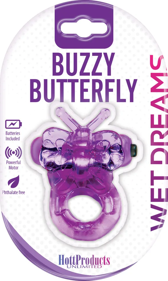 Purrfect Pet Buzzy Butterfly Purple Hott Products Vibrators