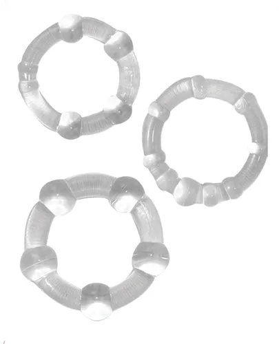Ram Beaded Cockrings Clear Nasstoys Anal