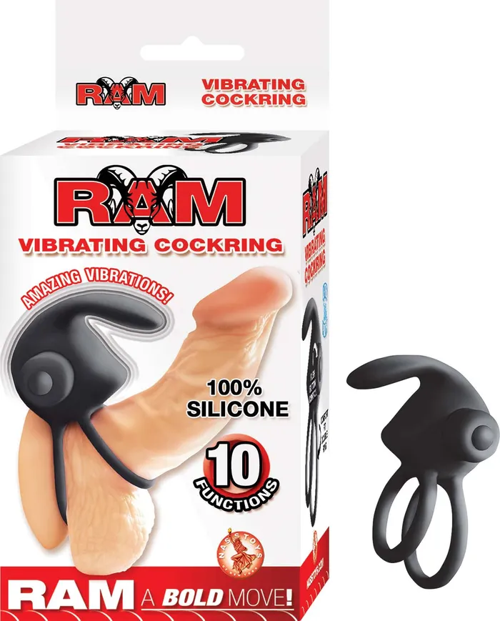Ram Vibrating Cockring Black Nasstoys Anal