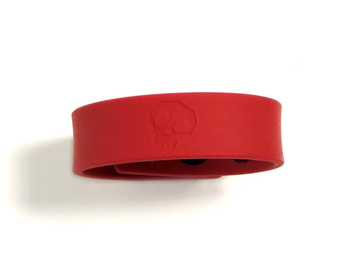 Rascal Boneyard Boneyard Silicone Cock Strap 3 Snap Ring Red Male Sex Toys