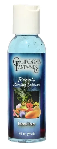 Razzels Warming Lubricant Tropical Teeze 2 Oz Bottle California Fantasies Lubricants
