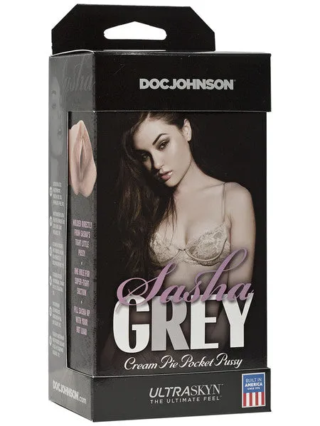 Sasha Grey Cream Pie Pocket Pussy Doc Johnson Male Sex Toys