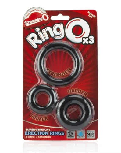 Screaming O Ringo X3 6 Count Box Black Anal