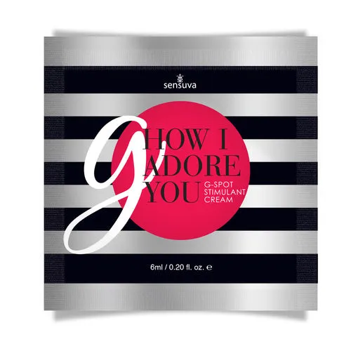 Sensuva Vibrators G How I Adore You GSpot Enhancement Cream 6ml Single Use Pillow Packet Sensuva Vibrators G How I Adore You GSpot Enhancement Cream 6ml Single Use Pillow Packet