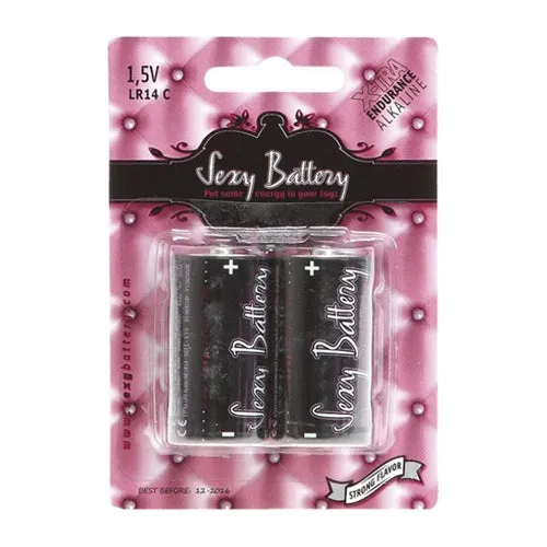 Sexy Batteries Vibrators Sexy Battery LR14 C 2 Count Card