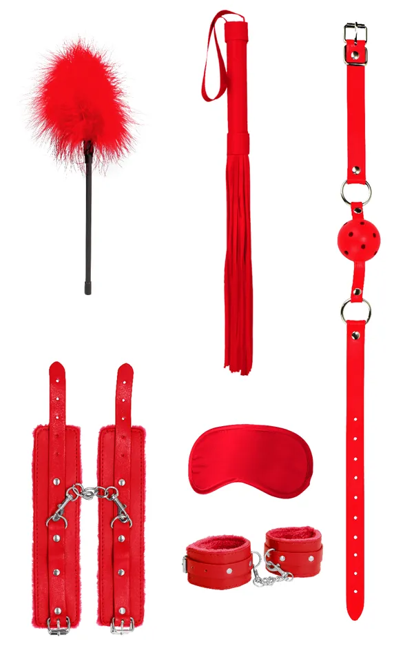 Shots Ouch Beginners Bondage Kit Red Couples