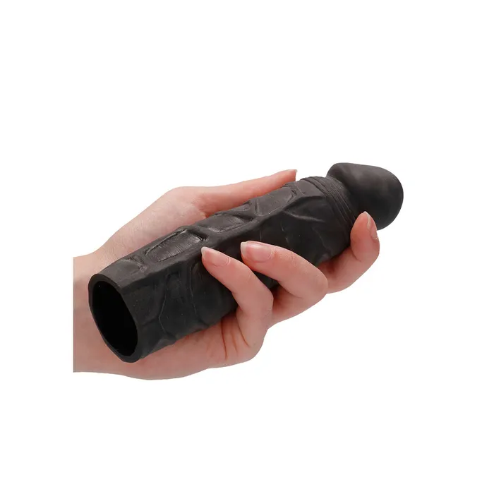 Shots Toys Anal RealRock 7 Inch Penis Sleeve Black