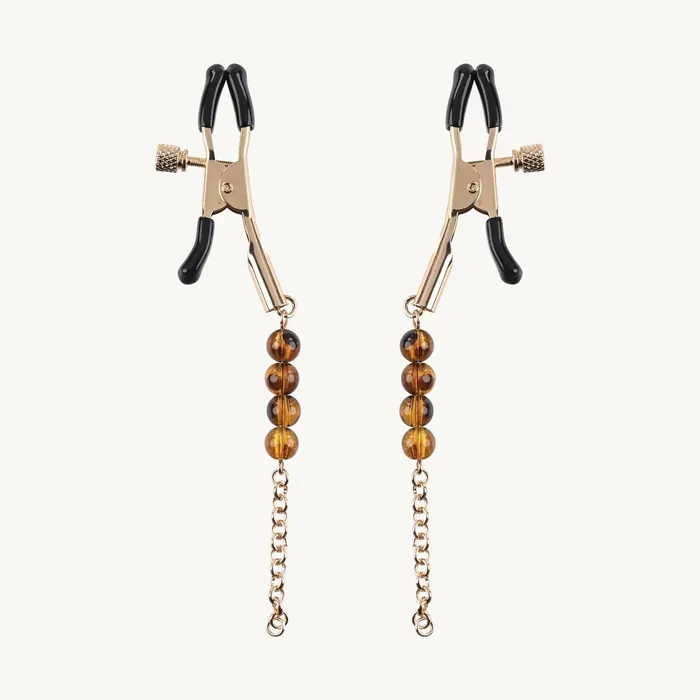 Sincerely Amber Beaded Nipple Clamp Sale Specials Female Sex Toys