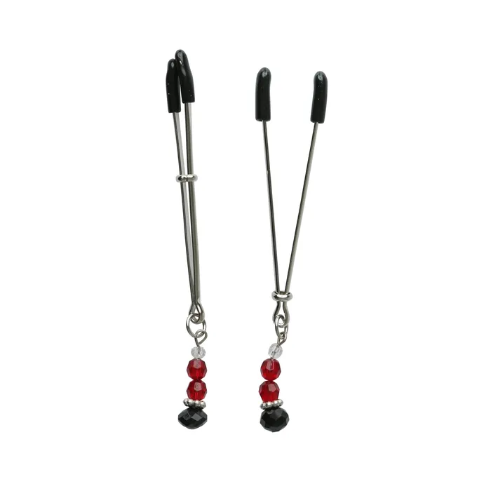 Sportsheets Couples Sex and Mischief Ruby Black Nipple Clips