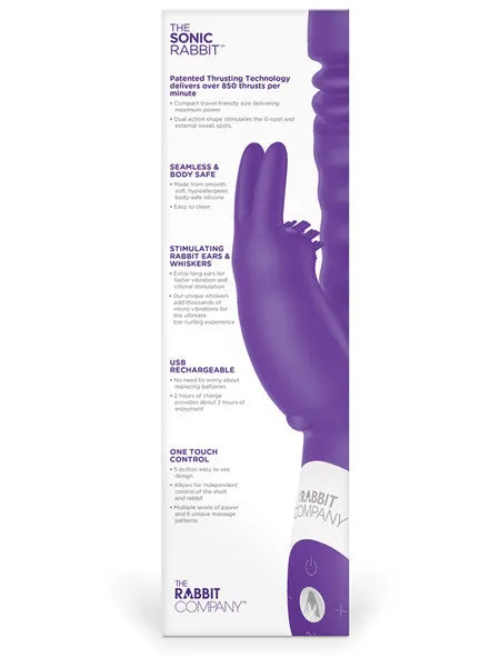 The Rabbit Company Vibrators The Sonic Rabbit Purple