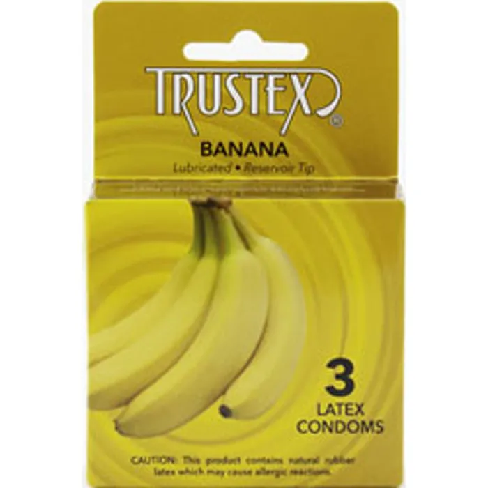 Trustex Enhancers Trustex Flavored Lubricated Condoms 3 Pack Banana