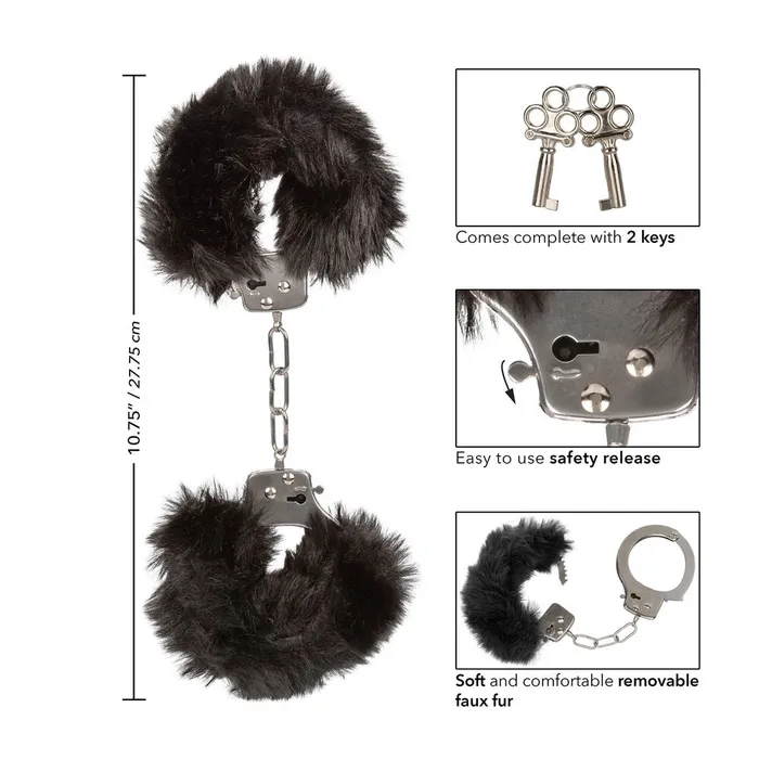 Ultra Fluffy Furry Cuffs Black California Exotic Anal