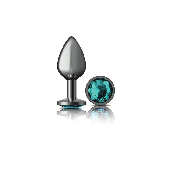 Viben Cheeky CharmsGunmetal Metal Butt Plug RoundTealMedium Anal