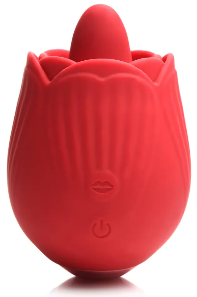 Vibrators Bloomgasm French Rose Licking and Vibrating Stimulator Red XR Brands inmi