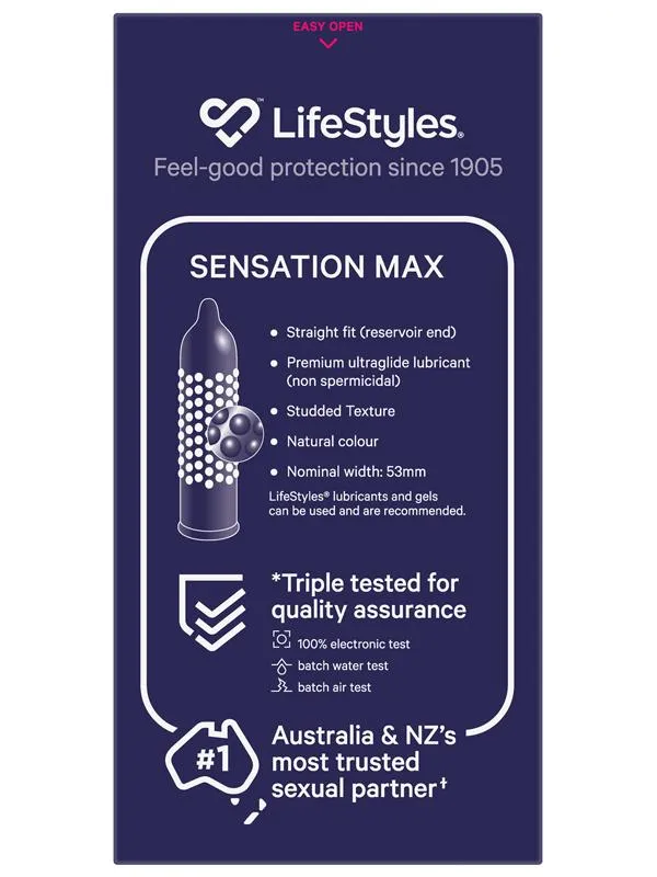 Vibrators LifeStyles Lifestyles Sensation Max 8Pk Vibrators LifeStyles Lifestyles Sensation Max 8Pk