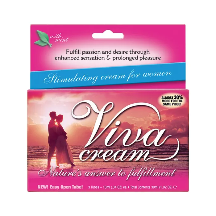 Viva Cream 3 Count Box 10ml Tubes MD Science Lab Vibrators
