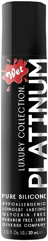 Wet Lubricants Wet Platinum Luxury Silicone Lubricant 1 Fl Oz