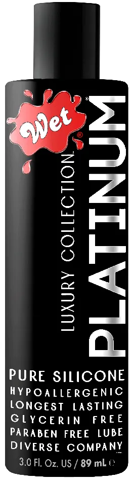 Wet Lubricants Wet Platinum Luxury Silicone Lubricant 3 Fl Oz