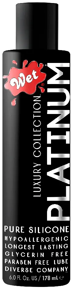 Wet Platinum Luxury Silicone Lubricant 6 Fl Oz Wet Lubricants
