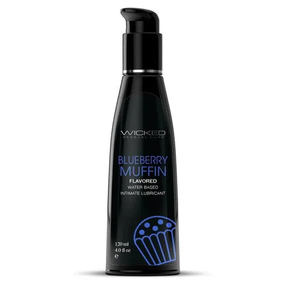 Wicked Sensual Care Lubricants Aqua Blueberry Muffin Flavored Water Based Intimate Lubricant 4 Fl Oz Wicked Sensual Care Lubricants Aqua Blueberry Muffin Flavored Water Based Intimate Lubricant 4 Fl Oz