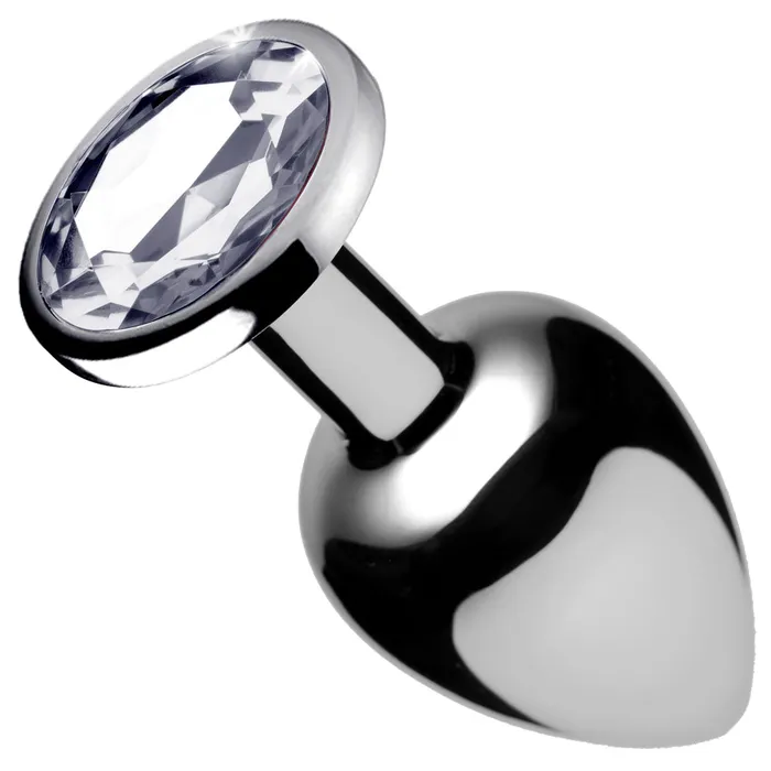 XR Brands Booty Sparks Male Sex Toys Clear Gem Anal Plug Medium