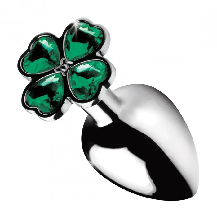 XR Brands Booty Sparks Male Sex Toys Lucky Clover Gem Anal Plug Small