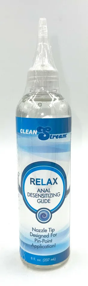 XR Brands Clean Stream Relax Desensitizing Anal Lube With Dispensing Tip 8 Oz Male Sex Toys XR Brands Clean Stream Relax Desensitizing Anal Lube With Dispensing Tip 8 Oz Male Sex Toys