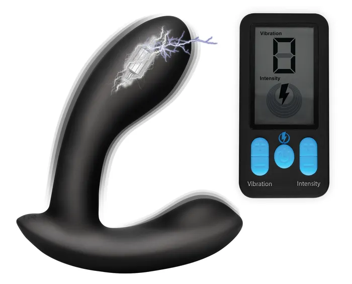 XR Brands Zeus Electrosex EStim and Vibrating Prostate Massager Black Anal